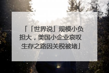「世界说」规模小负担大，美国小企业哀叹生存之路因关税被堵