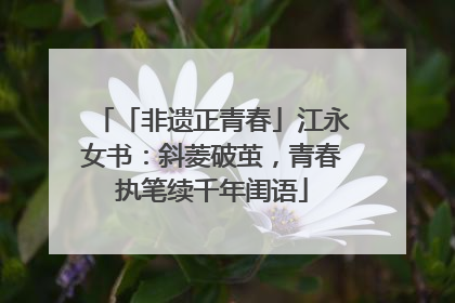 「非遗正青春」江永女书：斜菱破茧，青春执笔续千年闺语
