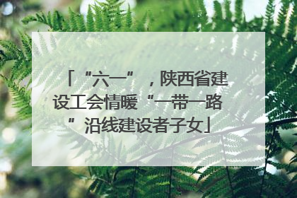 “六一”，陕西省建设工会情暖“一带一路”沿线建设者子女