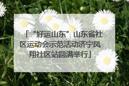 “好运山东”山东省社区运动会示范活动济宁凤翔社区站圆满举行
