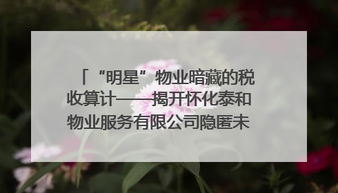 “明星”物业暗藏的税收算计——揭开怀化泰和物业服务有限公司隐匿未开票收入偷税真相