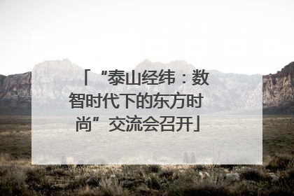 “泰山经纬：数智时代下的东方时尚”交流会召开