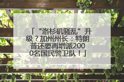 “洛杉矶骚乱”升级？加州州长：特朗普还要再增派2000名国民警卫队！