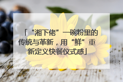 “湘下佬”一碗粉里的传统与革新，用“鲜”重新定义快餐仪式感