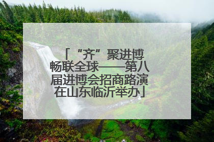“齐”聚进博 畅联全球——第八届进博会招商路演在山东临沂举办