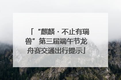 “麒麟・不止有瑞兽”第三届端午节龙舟赛交通出行提示