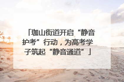 珈山街道开启“静音护考”行动，为高考学子筑起“静音通道”