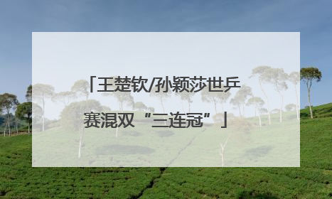王楚钦/孙颖莎世乒赛混双“三连冠”