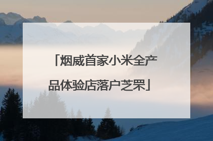 烟威首家小米全产品体验店落户芝罘