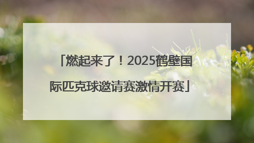 燃起来了！2025鹤壁国际匹克球邀请赛激情开赛