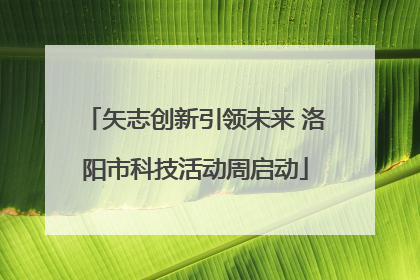 矢志创新引领未来 洛阳市科技活动周启动