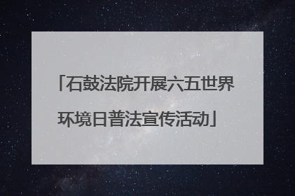 石鼓法院开展六五世界环境日普法宣传活动