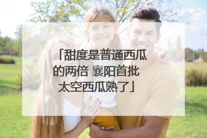 甜度是普通西瓜的两倍 襄阳首批太空西瓜熟了