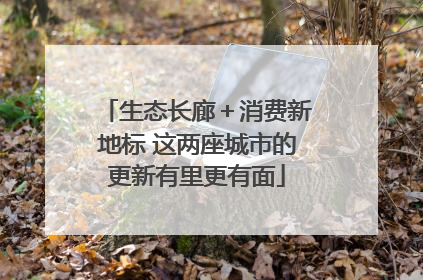 生态长廊＋消费新地标 这两座城市的更新有里更有面