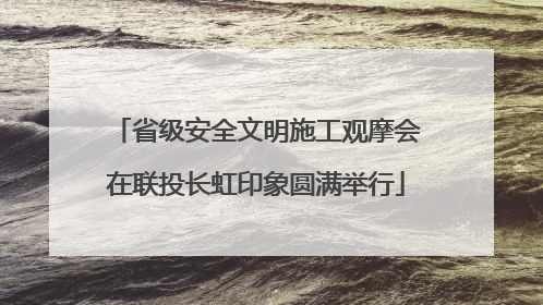 省级安全文明施工观摩会在联投长虹印象圆满举行