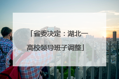 省委决定：湖北一高校领导班子调整
