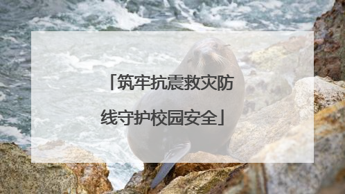 筑牢抗震救灾防线守护校园安全