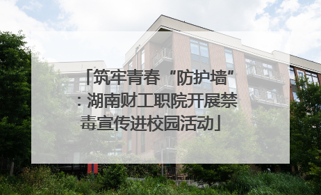 筑牢青春“防护墙”：湖南财工职院开展禁毒宣传进校园活动