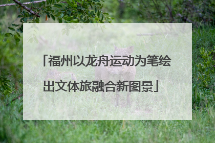 福州以龙舟运动为笔绘出文体旅融合新图景