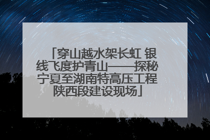 穿山越水架长虹 银线飞度护青山——探秘宁夏至湖南特高压工程陕西段建设现场