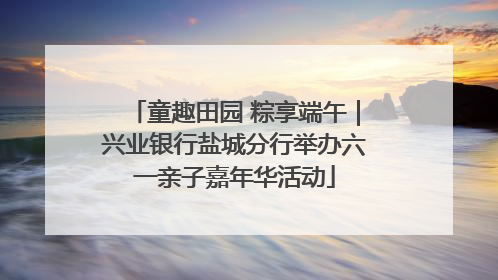 童趣田园 粽享端午｜兴业银行盐城分行举办六一亲子嘉年华活动