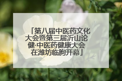 第八届中医药文化大会暨第三届沂山论健·中医药健康大会在潍坊临朐开幕