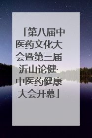 第八届中医药文化大会暨第三届沂山论健·中医药健康大会开幕