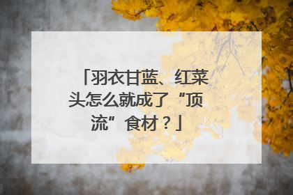 羽衣甘蓝、红菜头怎么就成了“顶流”食材？