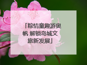 粽情童趣游奥帆 解锁岛城文旅新发展