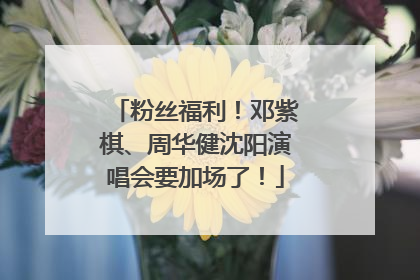 粉丝福利！邓紫棋、周华健沈阳演唱会要加场了！