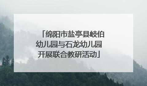 绵阳市盐亭县岐伯幼儿园与石龙幼儿园开展联合教研活动