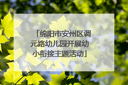 绵阳市安州区调元路幼儿园开展幼小衔接主题活动