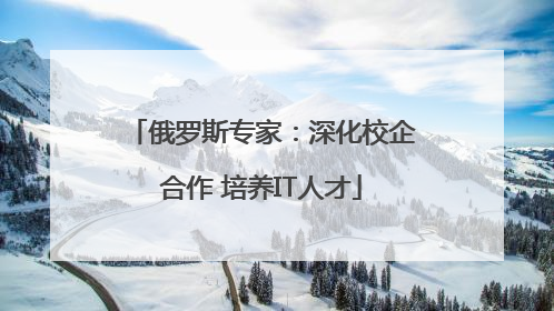 俄罗斯专家：深化校企合作 培养IT人才