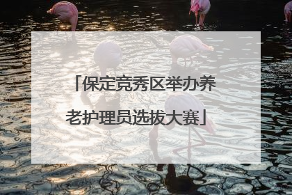 保定竞秀区举办养老护理员选拔大赛