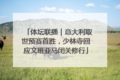 体坛联播｜意大利取世预赛首胜，少林寺回应文班亚马闭关修行