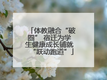 体教融合“破圈” 宿迁为学生健康成长铺就“跃动跑道”