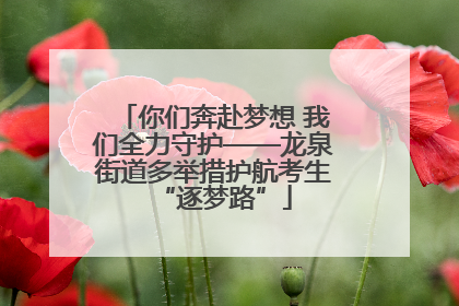 你们奔赴梦想 我们全力守护——龙泉街道多举措护航考生“逐梦路”