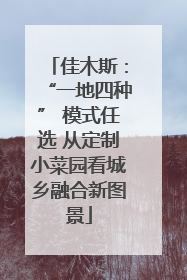佳木斯：“一地四种” 模式任选 从定制小菜园看城乡融合新图景