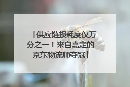 供应链损耗度仅万分之一！来自嘉定的京东物流师夺冠