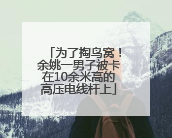 为了掏鸟窝！余姚一男子被卡在10余米高的高压电线杆上