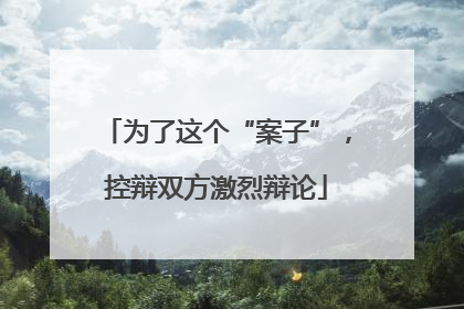 为了这个“案子”，控辩双方激烈辩论