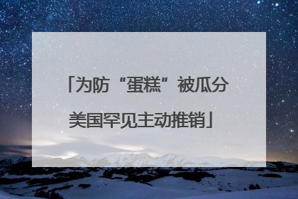 为防“蛋糕”被瓜分 美国罕见主动推销