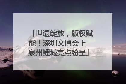 世遗绽放，版权赋能！深圳文博会上 泉州鲤城亮点纷呈
