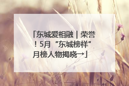 东城爱相融｜荣誉！5月“东城榜样”月榜人物揭晓→