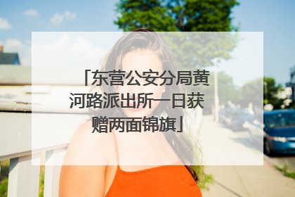 东营公安分局黄河路派出所一日获赠两面锦旗
