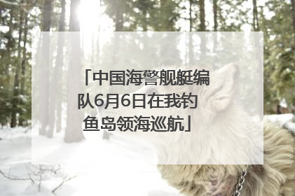 中国海警舰艇编队6月6日在我钓鱼岛领海巡航