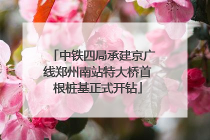 中铁四局承建京广线郑州南站特大桥首根桩基正式开钻