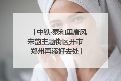 中铁·泰和里唐风宋韵主题街区开市 郑州再添好去处
