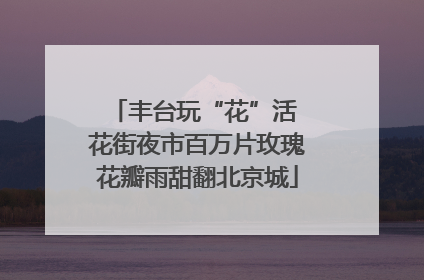 丰台玩“花”活 花街夜市百万片玫瑰花瓣雨甜翻北京城
