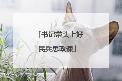 书记带头上好民兵思政课